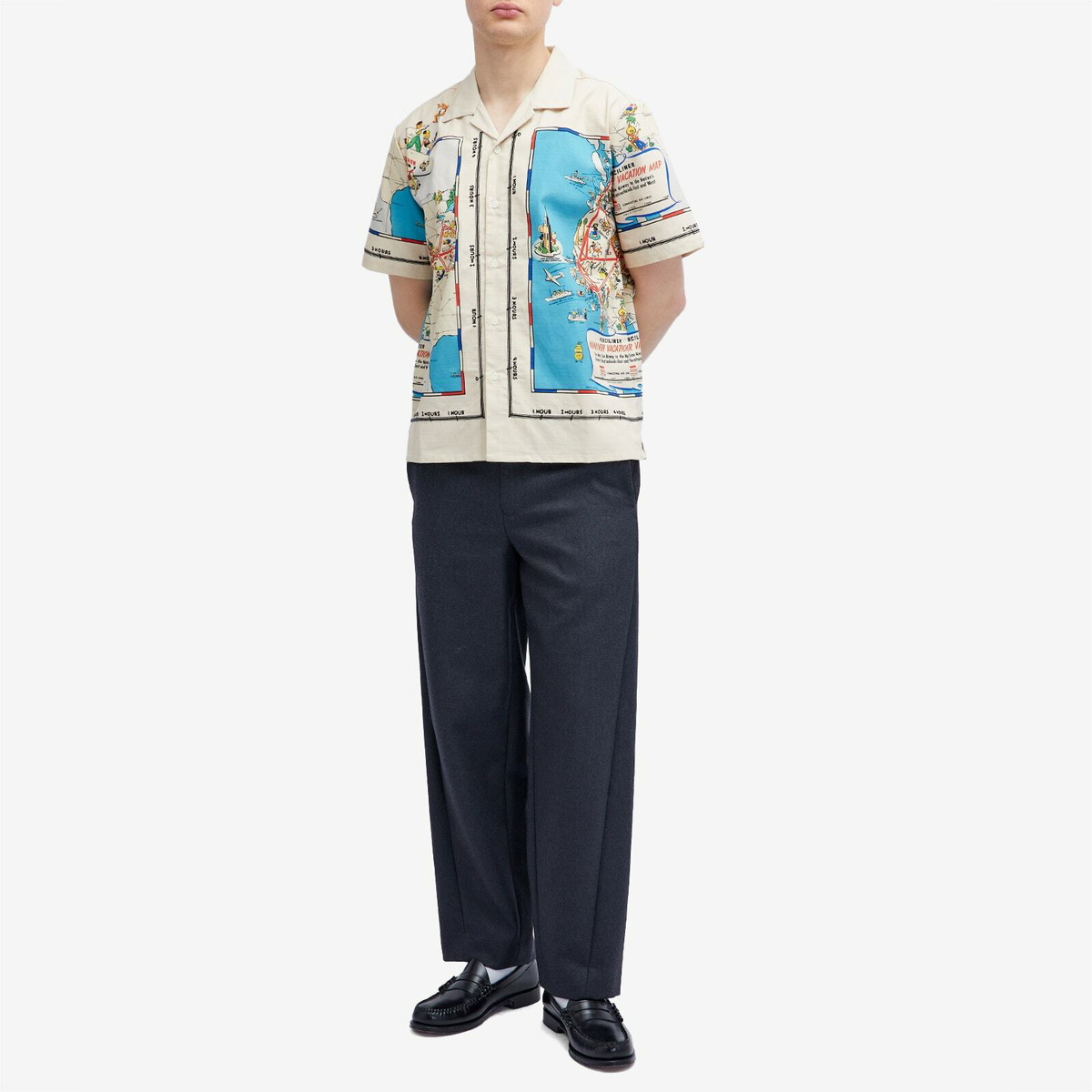 Percival Men's Mainliner Ripstop Cuban Shirt in Neutrals