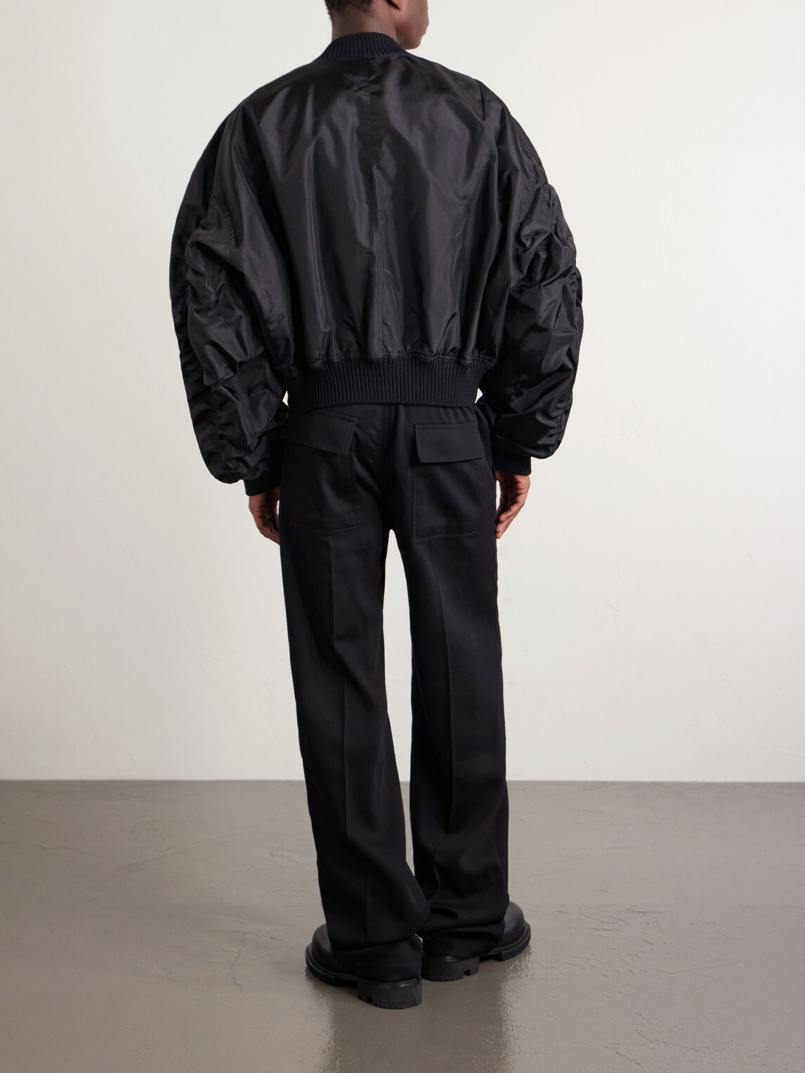 Rick Owens - Secchia Flight Silk-Taffeta Bomber Jacket - Black