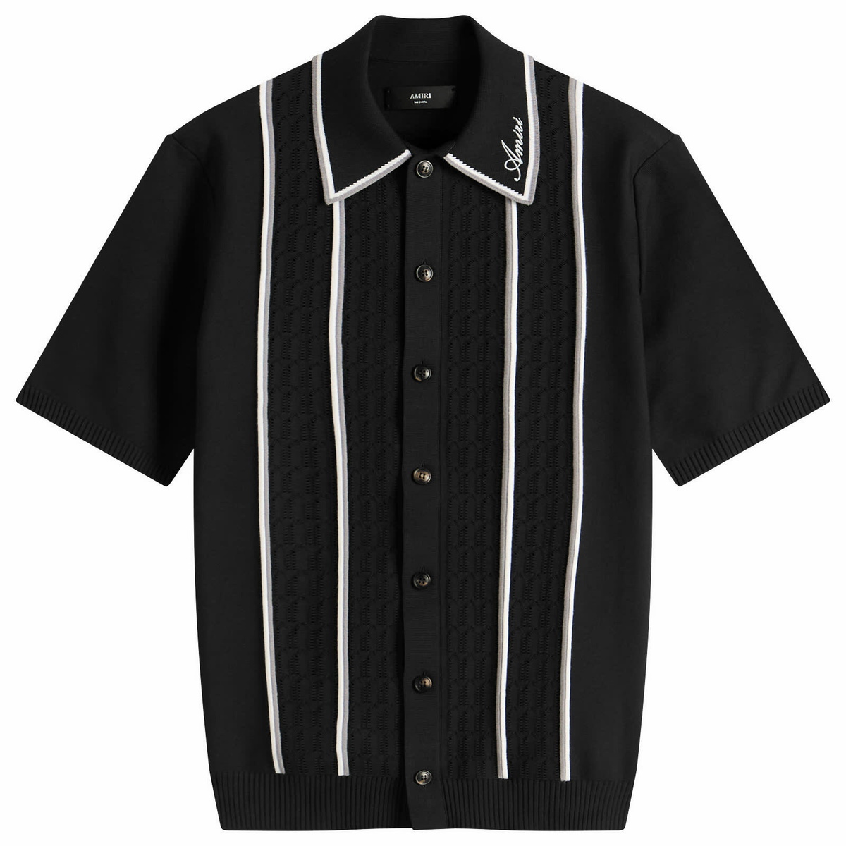 AMIRI Men's Script Stripe Shirt in Black Amiri