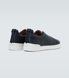 Zegna Leather sneakers with concealed laces