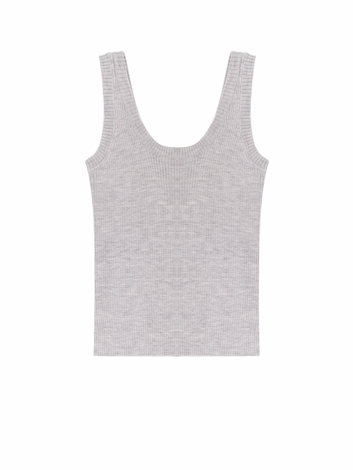 Tシャツ・カットソー BRUNELLO CUCINELLI RIBBED JERSEY TANK TOP WITH SHINY TAB Brunello Cucinelli Ribbed Cotton Jersey Tank Top with Monili