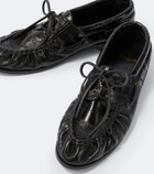 Saint Laurent Le Loafer leather boat shoes