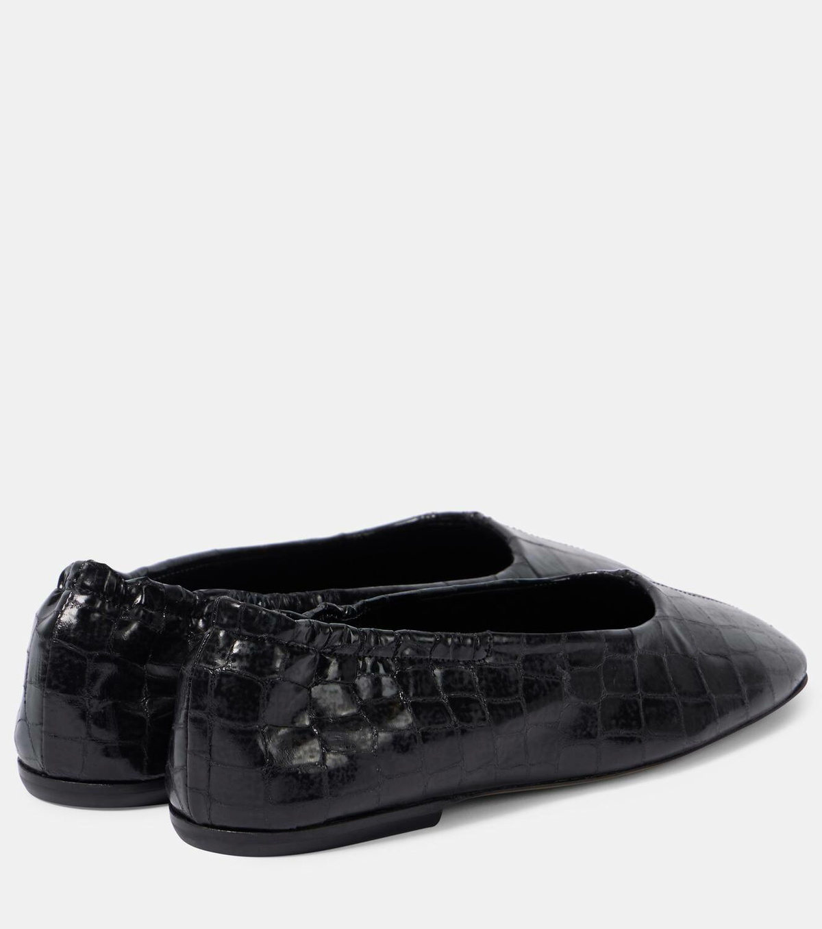Dries Van Noten Croc-effect leather ballet flats
