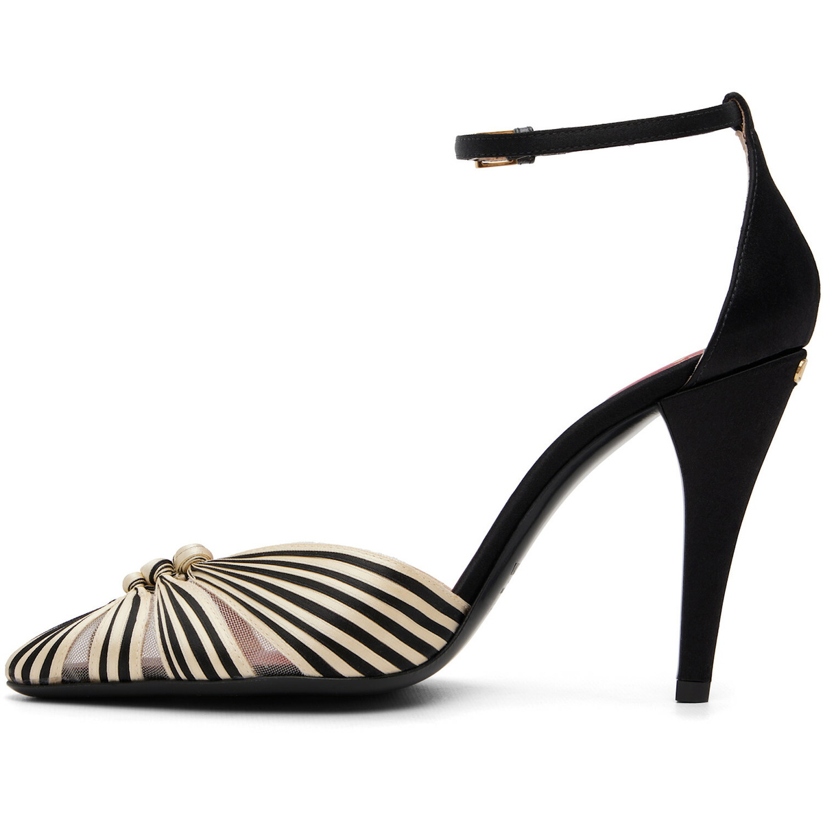Valentino Garavani Black & Off-White Annine Satin Heels