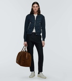 Tom Ford Suede-paneled wool-blend jacket