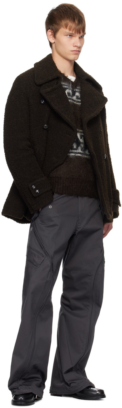 NVRFRGT Brown V-Neck Sweater