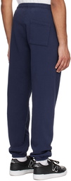 Sporty & Rich Navy Flocked Sweatpants