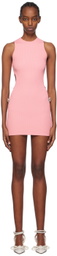 MACH & MACH Pink Crystal-Cut Minidress
