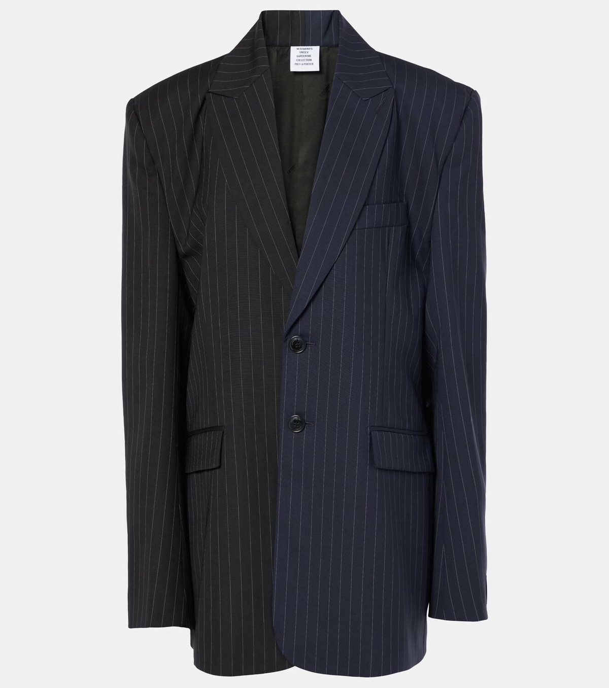 Vetements Pinstripe wool blazer