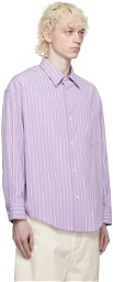 AMI Paris Purple Boxy Shirt