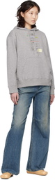 MM6 Maison Margiela Gray Unbrushed Cotton Hoodie