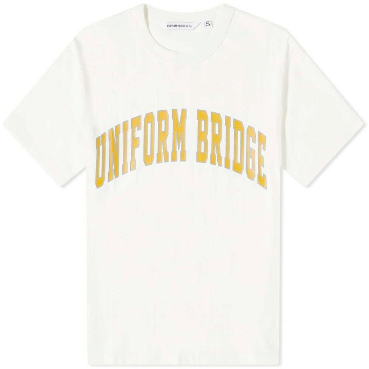 Photo: Uniform Bridge Men's Arch Logo T-Shirt in Off White