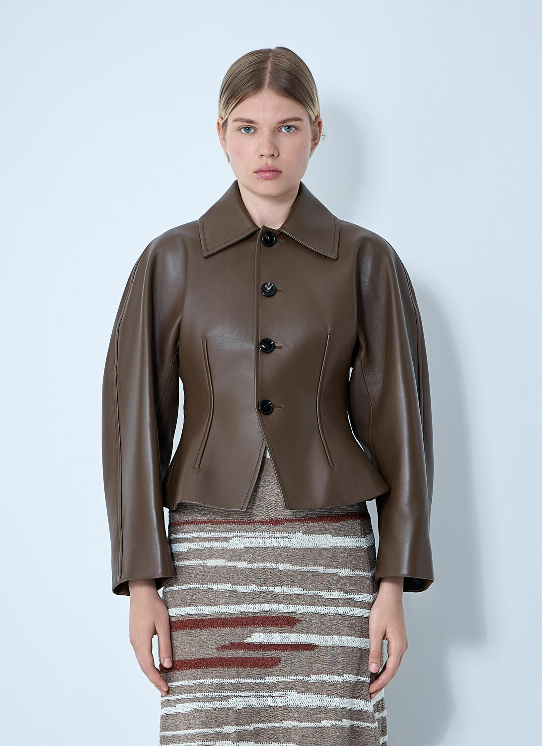 Bottega Veneta Leather Blouson Jacket