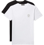 Versace - Two-Pack Slim-Fit Logo-Print Stretch-Cotton Jersey T-Shirts - Multi