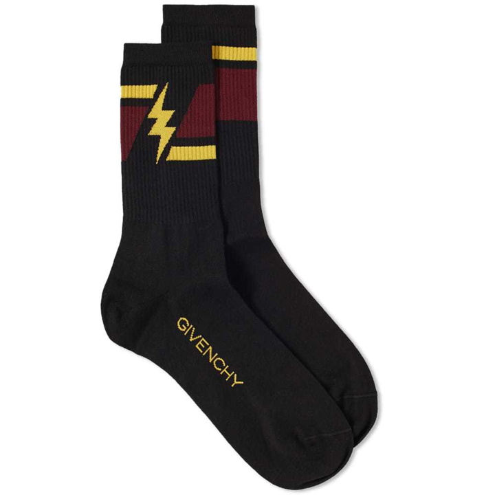 Photo: Givenchy Lightning Bolt Sock Black