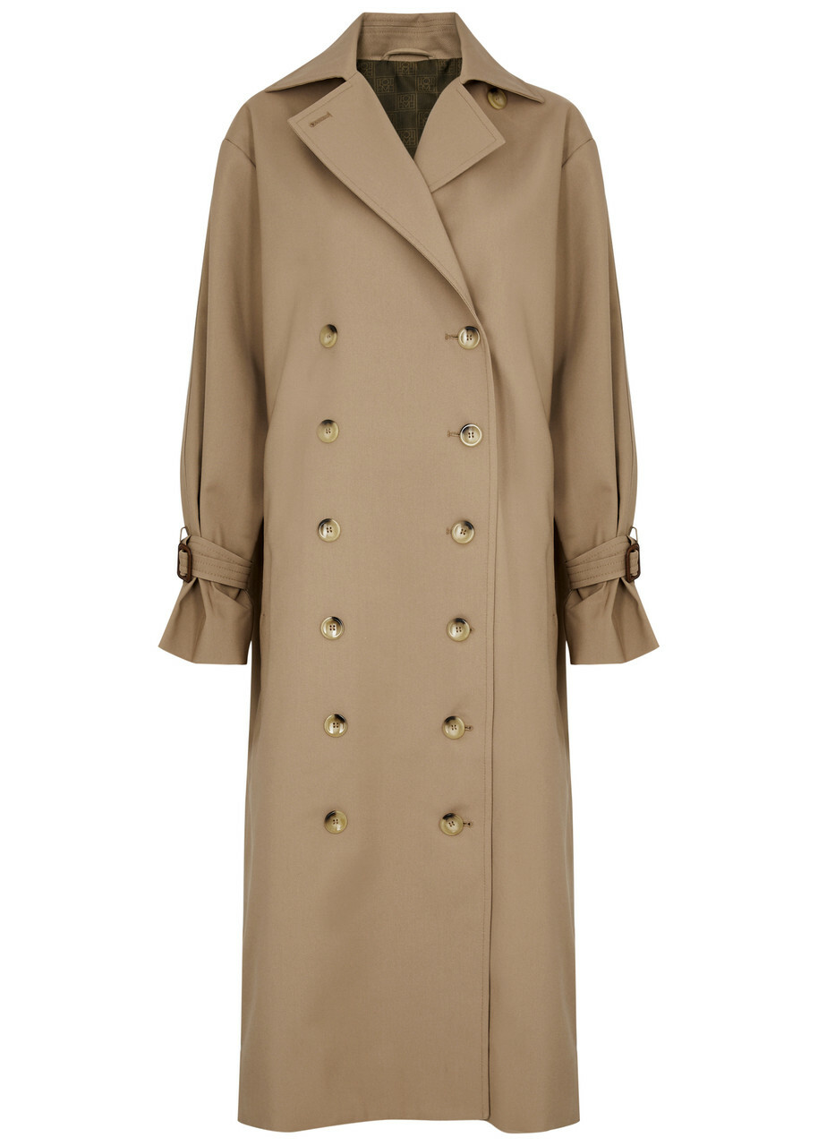 Toteme Signature Cotton-blend Trench Coat Khaki Toteme