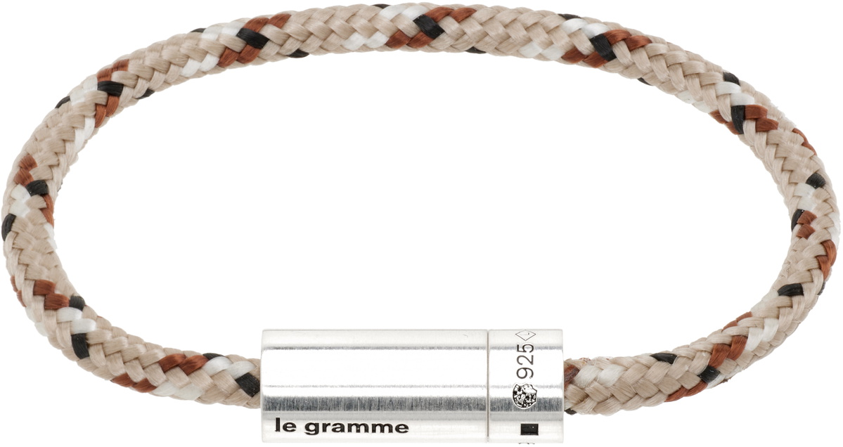 le gramme 7g 編み込みブレスレット Le Gramme 'le 7g' Technical Nato Cable Bracelet Le Gramme