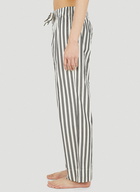 Striped Drawstring Pyjama Pants in White