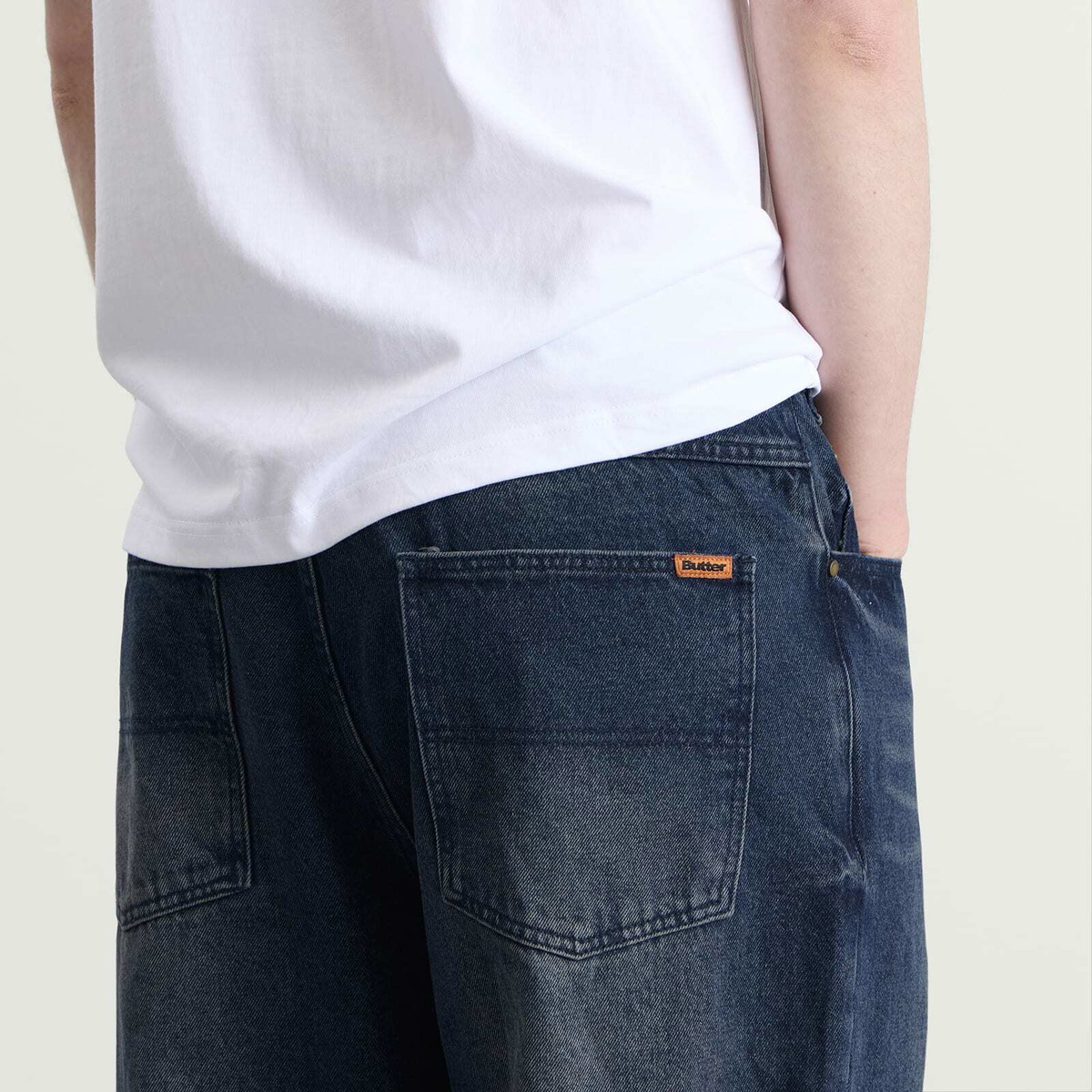Butter Goods Men's Baggy Denim Jeans in Vintage Indigo Wash