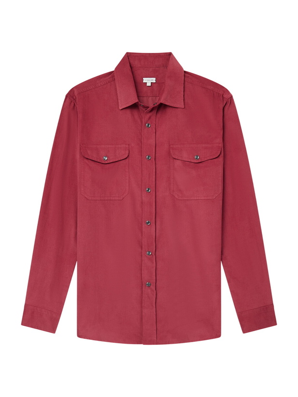 Photo: Caruso - Cotton-Corduroy Shirt - Red