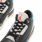 Air Jordan 3 Retro OG in Black/Blue/Coconut Milk