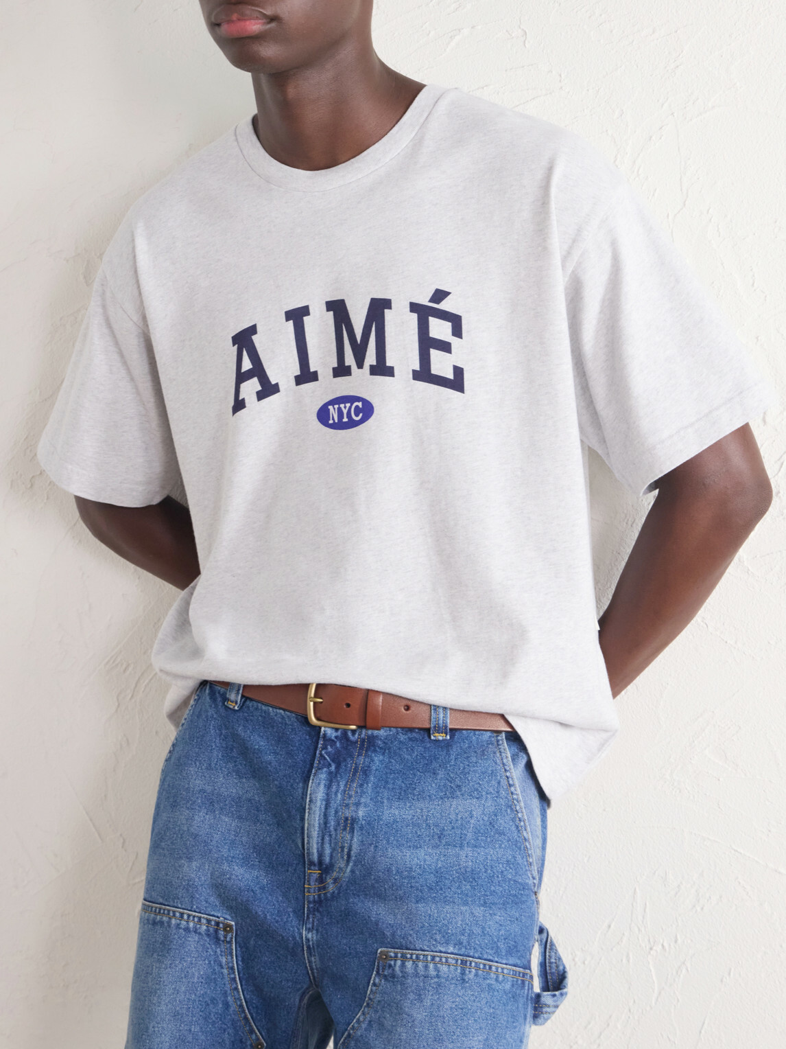 Aimé Leon Dore - Logo-Print Cotton-Jersey T-Shirt - Gray