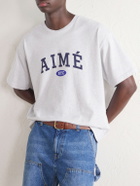 Aimé Leon Dore - Logo-Print Cotton-Jersey T-Shirt - Gray