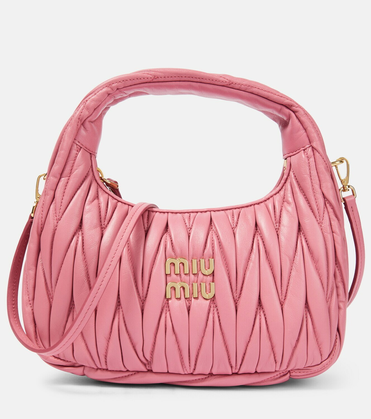 Bow bag leather handbag Miu Miu Pink in Leather - 27543665