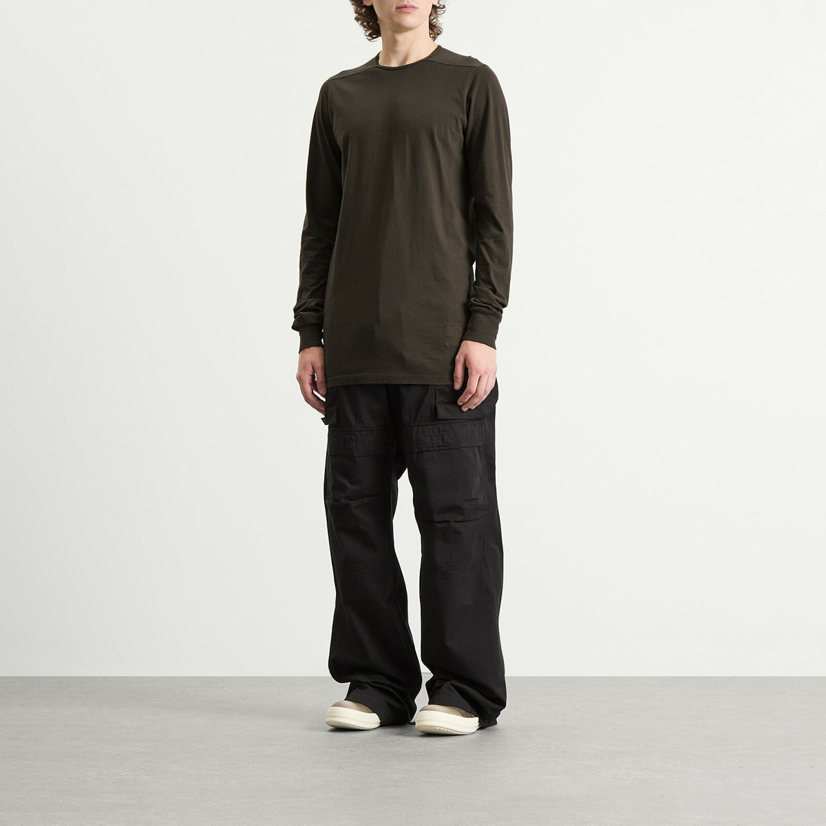 Rick Owens DRKSHDW Men's Level Long Sleeve Shirt in Dark Dust Rick