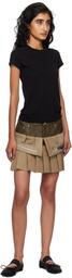 Andersson Bell Beige Inside Out Pleats Miniskirt
