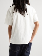 KAPITAL - Printed Cotton-Jersey T-Shirt - White