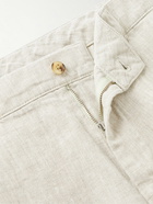 NN07 - Armi Straight-Leg Linen Cargo Shorts - Neutrals