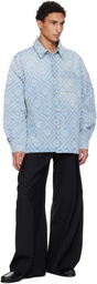 Casablanca Blue Pearl Denim Shirt
