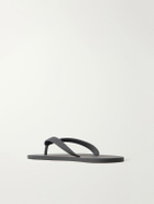 Christian Louboutin - Logo-Embossed Rubber Flip Flops - Black
