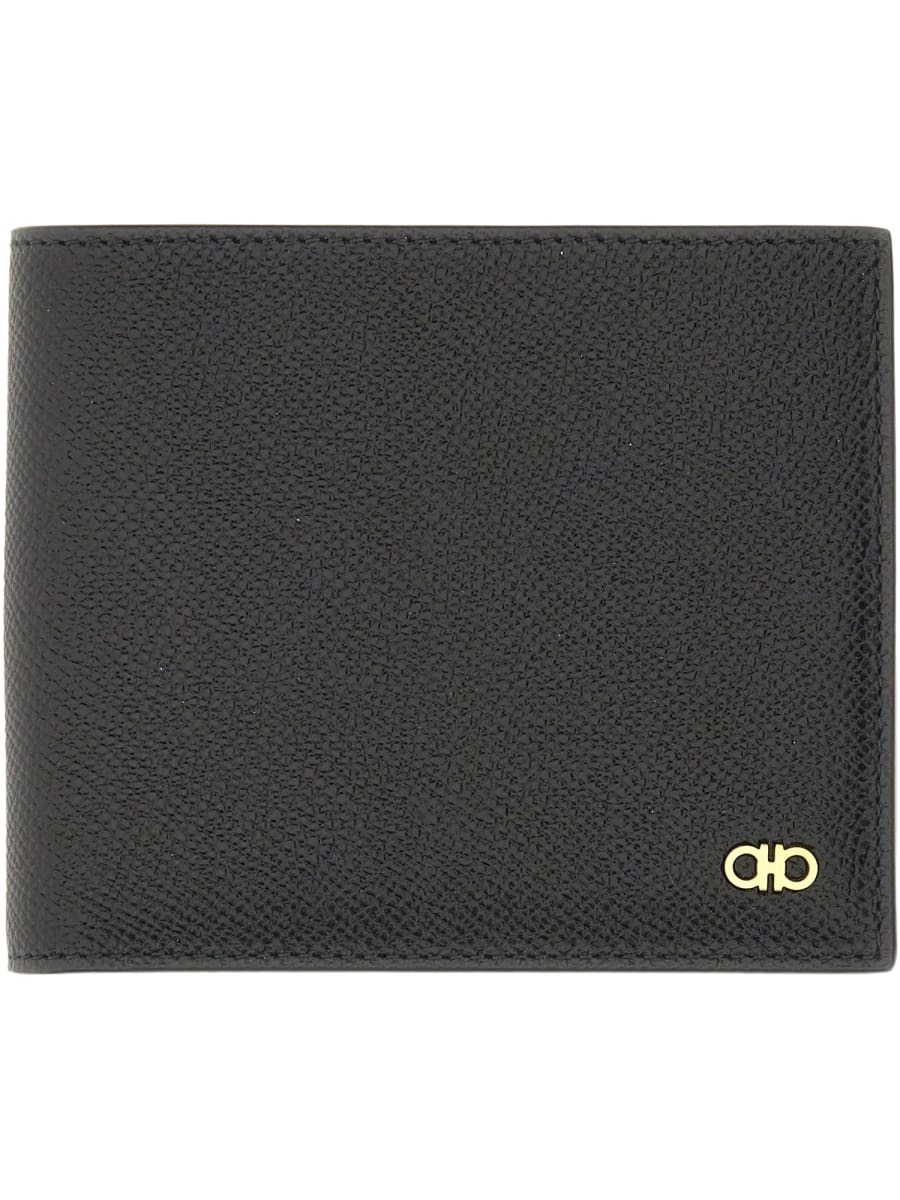 【送料&関税込】Salvatore Ferragamo Wallets Black Salvatore Ferragamo Black Signature Print Wallet Salvatore