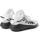 Y-3 - Kusari Suede-Trimmed Mesh Sneakers - Men - White