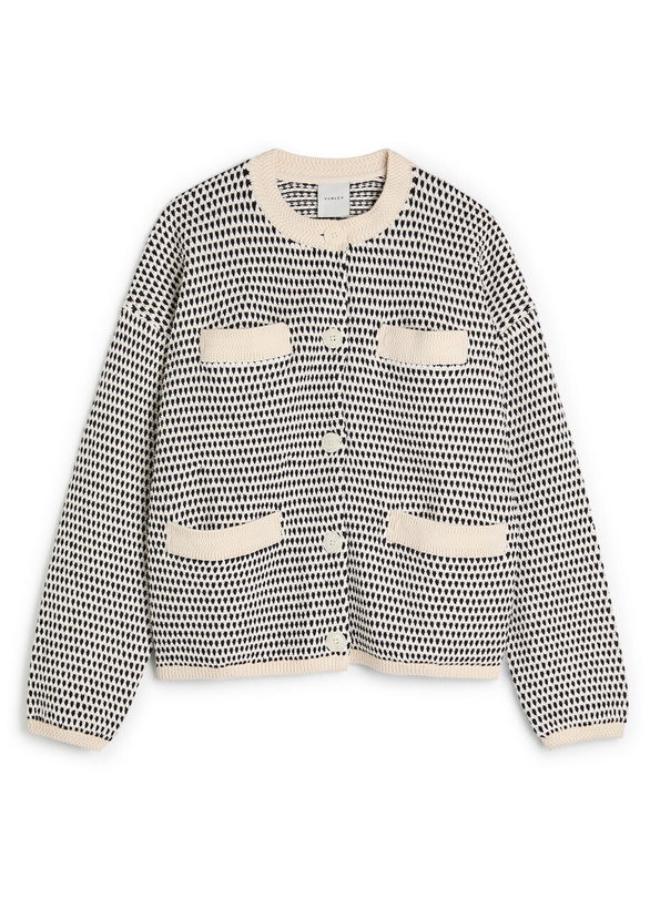 Photo: Varley Tidewell Textured Knit Jacket Cream