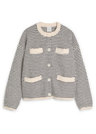 Varley Tidewell Textured Knit Jacket Cream