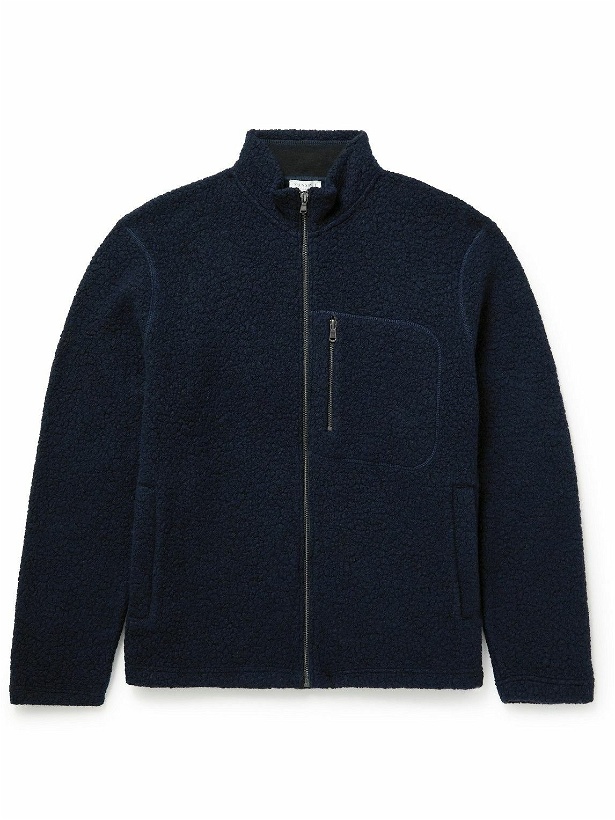 Photo: Sunspel - Wool-Blend Fleece Jacket - Blue