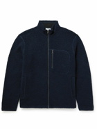 Sunspel - Wool-Blend Fleece Jacket - Blue