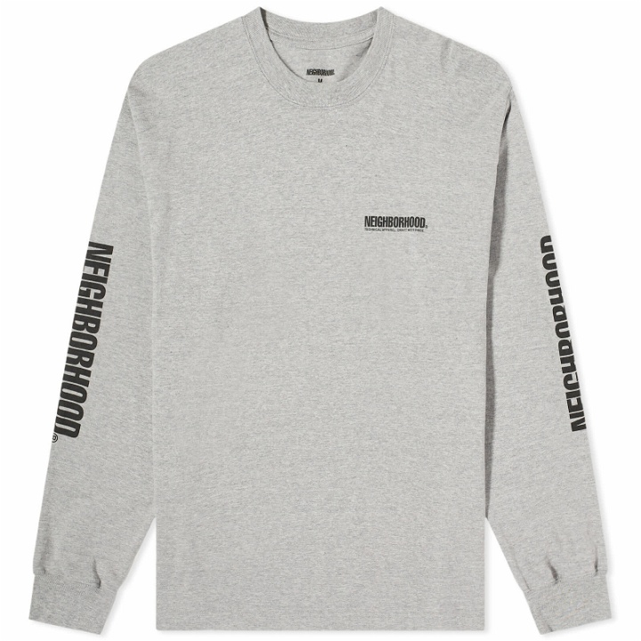 Photo: Neighborhood Men's 1 Long Sleeve Printed T-Shirt in Grey