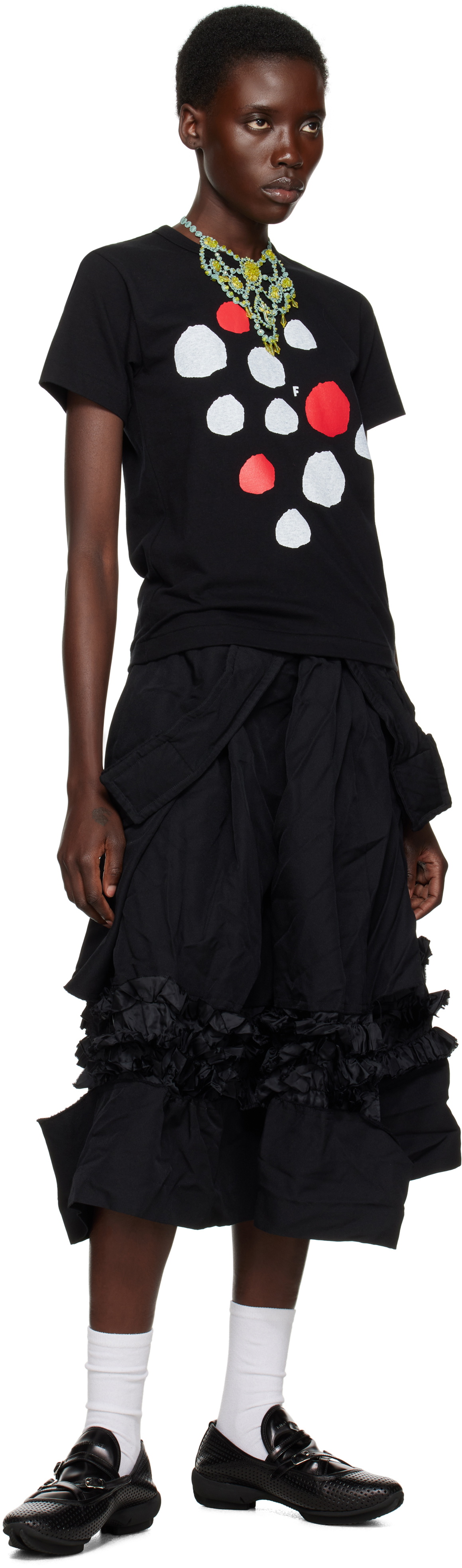 Black Comme des Garçons Black Frills Maxi Skirt