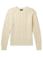 POLO RALPH LAUREN - Slim-Fit Cable-Knit Cotton Sweater - Neutrals