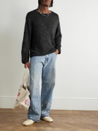 Kartik Research - Logo-Embroidered Knitted Silk Sweater - Black