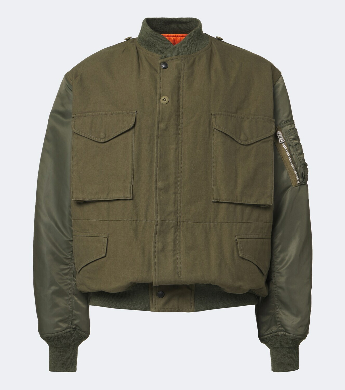 Junya Watanabe Paneled cotton and technical bomber jacket