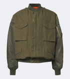 Junya Watanabe Paneled cotton and technical bomber jacket