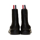 Thom Browne Black Brogued Chelsea Boots