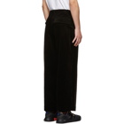 Kuro Black Corduroy Wide Trousers