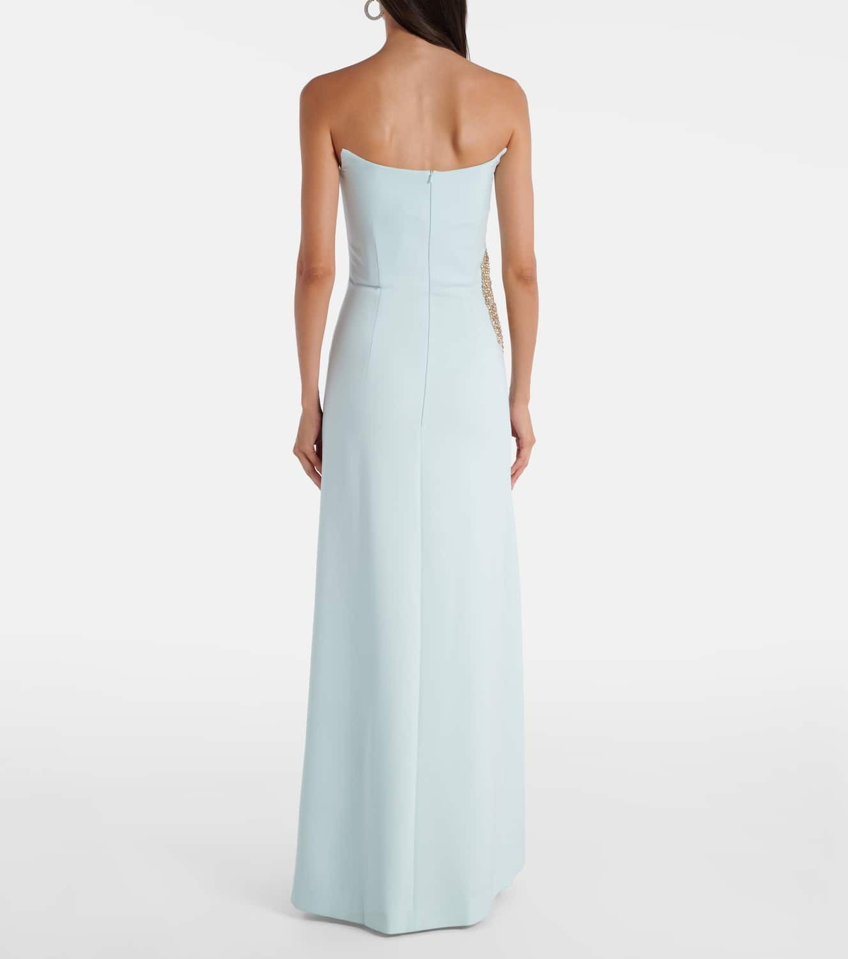 Costarellos Faranna embellished crêpe corset gown