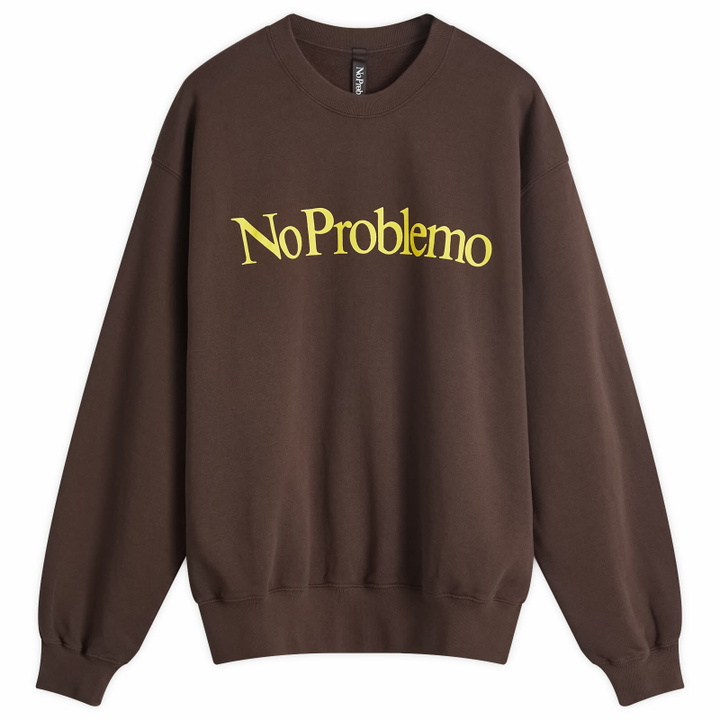 Photo: No Problemo Men's Crew Sweatshirt in Brown